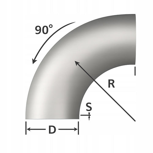 Kolano nierdzewne 90° Ø40×1,5mm — 304